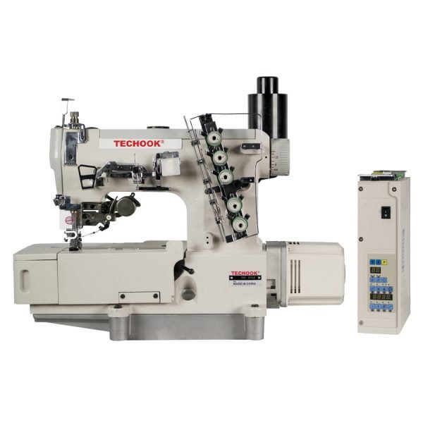 TK-500-01DA-Máquina de costura galoneira industrial eletrônica com motor direct drive.